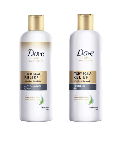 Dove Hair Therapy Itchy Scalp Relief Anti Dandruff Shampoo 400ml + Conditioner 400ml Special Offer | Dove In Lebanon