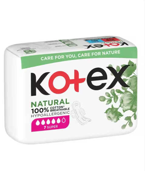 Kotex Natural Single Super 7 Pads | Kotex In Lebanon