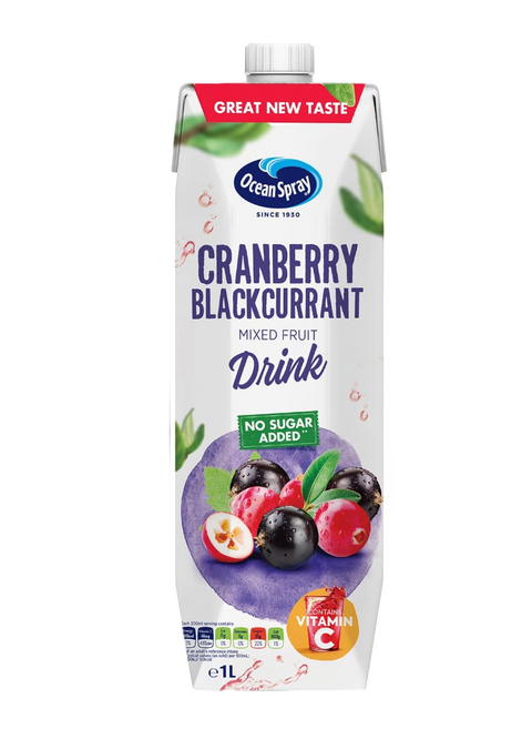 Ocean Spray Cranberry Blackcurrant Mixed Fruit Drink No Sugar Added 1L | Ocean Spray In Lebanon