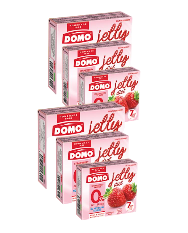 Domo Jelly Diet Strawberry Flavor 12GR 5+1 FREE | Domo In Lebanon