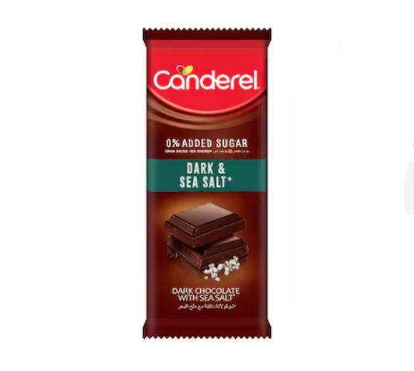 Canderel Milk Chocolate With Dark & Sea Salt Chocolate Bar 100GR | Canderel In Lebanon