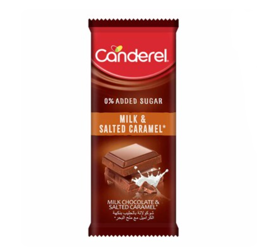 Canderel Milk Chocolate With Salted Caramel Chocolate Bar 100GR | Canderel In Lebanon