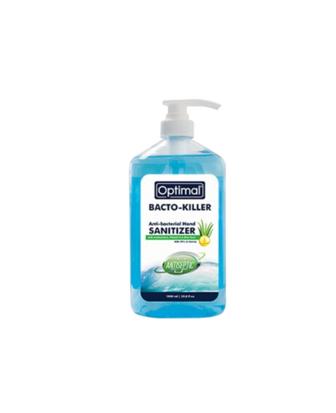 Optimal Bacto-Killer hand sanitizer bottle on a white background