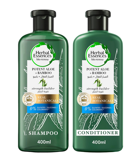 Herbal Essences Shampoo Potent Aloe+ Bamboo 400ml Get 50% Off On Conditioner | Herbal Essences In Lebanon