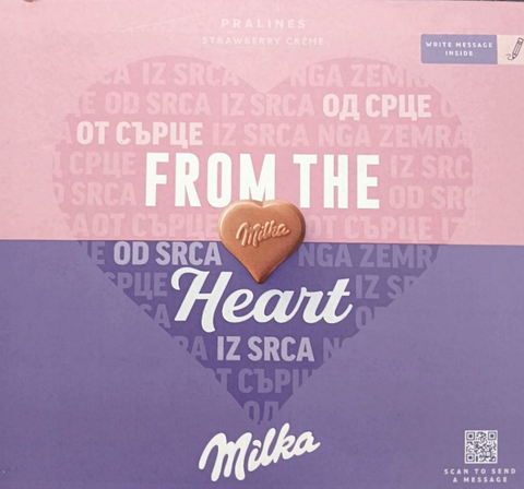 Milka From The Heart Pralines Strawberry Crème | Milka In Lebanon