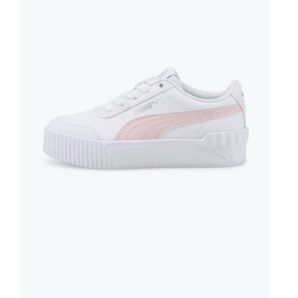 Puma Women's White/Light Pink Carina Lift PS Sneakers