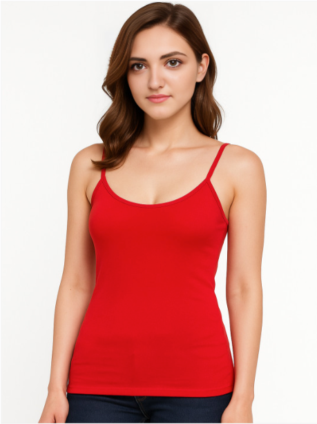 Vince Camuto Women's Red Adjustable Shoulder Strap Sleeveless Blouse | Vince Camuto In Lebanon