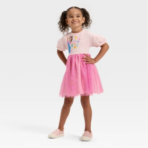 Ms. Rachel Baby Girl's Pink Jump Short Sleeve Tulle Dress | Ms. Rachel In Lebanon