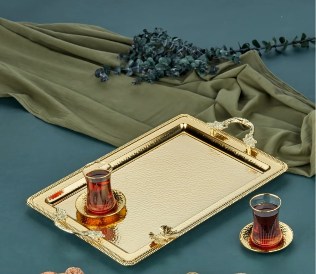 Dalgic Gümüs Gold Serving Tray 44x32cm | Dalgic Gümüs In Lebanon