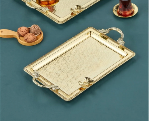 Dalgic Gümüs Gold Serving Tray 35x25cm | Dalgic Gümüs In Lebanon