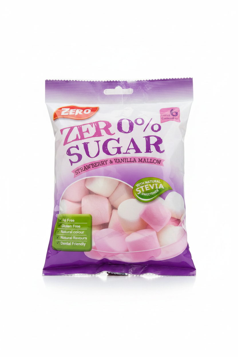 Erko Sugar Free Mallow Pink and White 60g