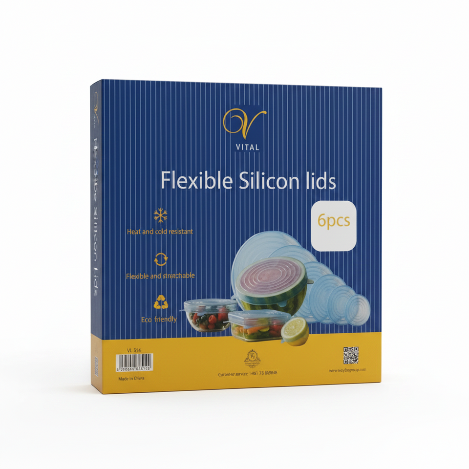 Vital Flexible Silicon Lids 6pcs Vl 514
