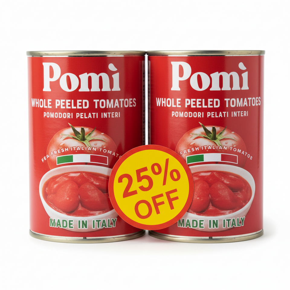 Pomi Whole Peeled Tomatoes 400g*2 25%Off