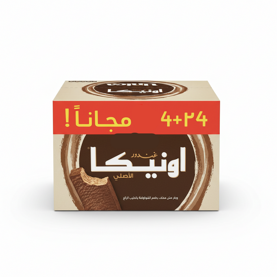 Gandour Unica Original Chocolate with Milk 24pcs + 4pcs Free