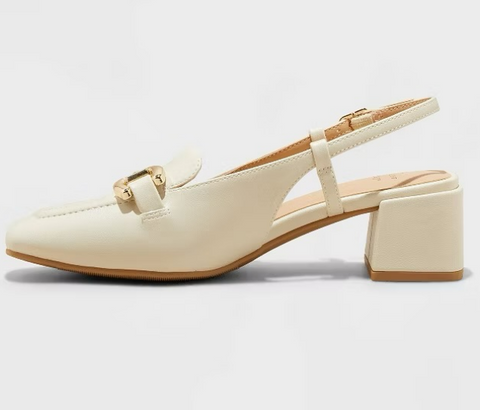 A New Day Women's Off White Justina Slingback Heels | A New Day In Lebanon