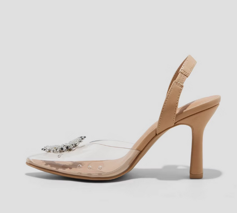A New Day Women's Clear Misty Slingback Heels |A New Day In Lebanon