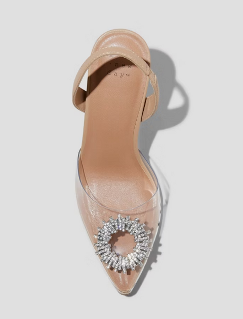 A New Day Women's Clear Misty Slingback Heels |A New Day In Lebanon