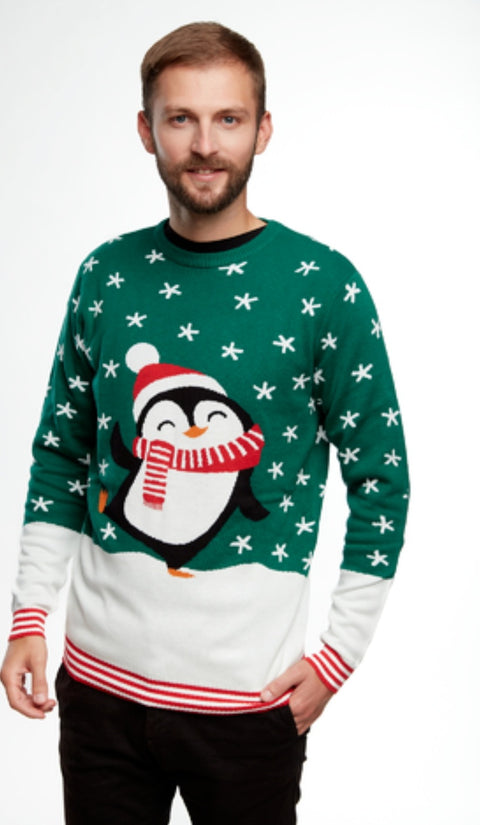 Dedoles Unisex Green Hello Penguin Sweater | Dedoles In Lebanon