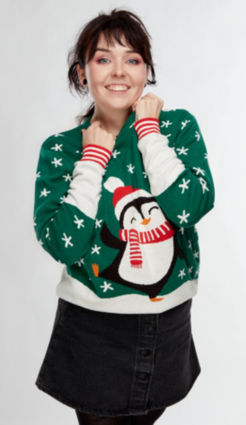 Dedoles Unisex Green Hello Penguin Sweater | Dedoles In Lebanon