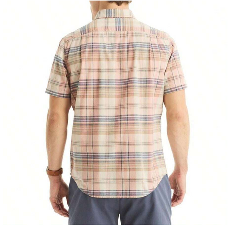 Nautica Men's Pinkclay Madra Plaid Shirt| Nautica  in Lebanon