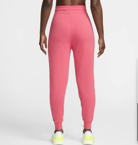 Nike Women's Pink  Dri-fit One French Terry High-Waisted 7/8 Sweatpants | Nike in Lebanon