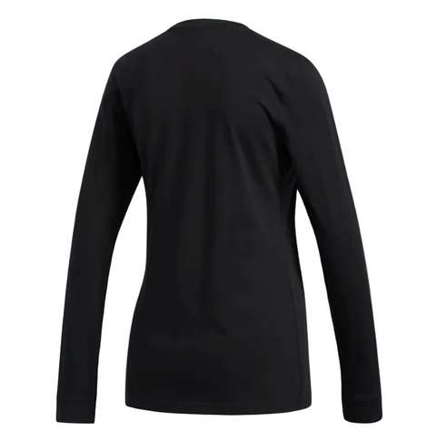 Adidas Women's Black Plus Size Classic Logo Long-Sleeve Cotton T-Shirt | Adidas In Lebanon