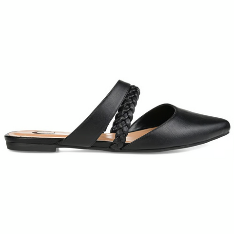 Journee Collection Women's Black Olivea Close Toe Flat Sandal | Journee Collection In Lebanon