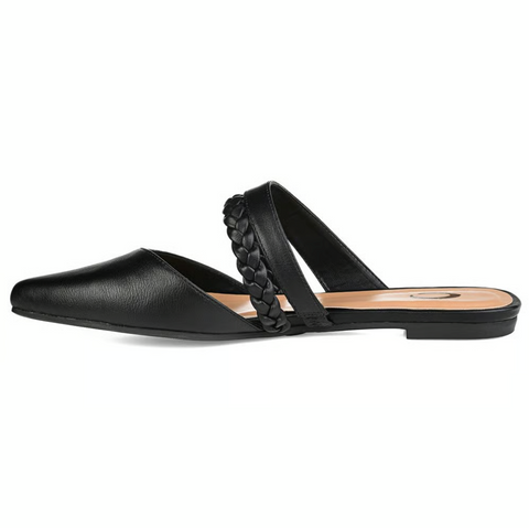 Journee Collection Women's Black Olivea Close Toe Flat Sandal | Journee Collection In Lebanon
