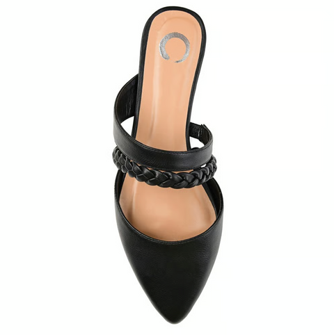 Journee Collection Women's Black Olivea Close Toe Flat Sandal | Journee Collection In Lebanon