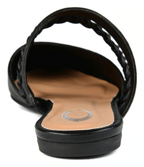 Journee Collection Women's Black Olivea Close Toe Flat Sandal | Journee Collection In Lebanon