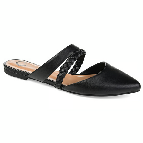 Journee Collection Women's Black Olivea Close Toe Flat Sandal | Journee Collection In Lebanon