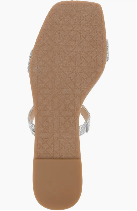 Jewel Badgley Mischka Women's Silver Helena Evening Flat Sandals | Jewel Badgley Mischka In Lebanon
