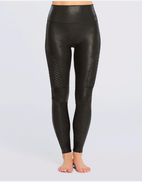 Spanx Women's Black Shape Moto Faux Leather Leggings   | Spanx  in Lebanon