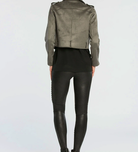 Spanx Women's Black Shape Moto Faux Leather Leggings   | Spanx  in Lebanon