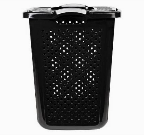 Home Logic Black Bushel Lidded Plastic XL Laundry Basket | Home Logic In Lebanon