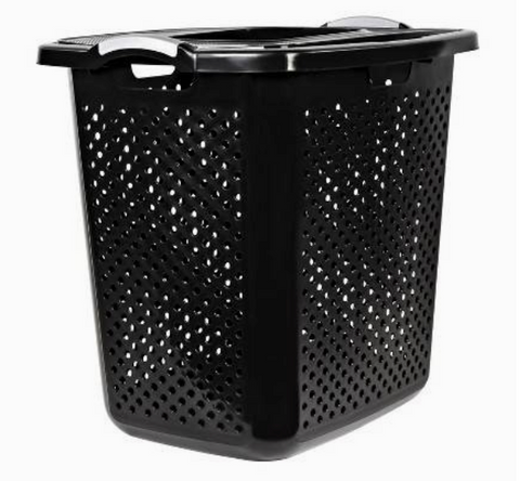 Home Logic Black Bushel Lidded Plastic XL Laundry Basket | Home Logic In Lebanon