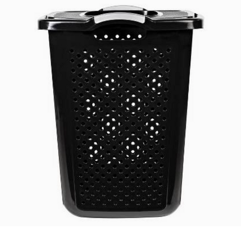 Home Logic Black Bushel Lidded Plastic XL Laundry Basket | Home Logic In Lebanon