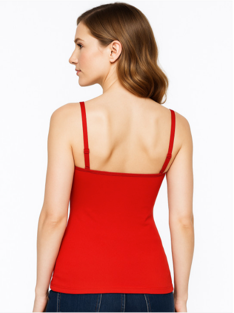 Vince Camuto Women's Red Adjustable Shoulder Strap Sleeveless Blouse | Vince Camuto In Lebanon