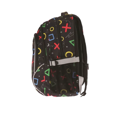 Play Remax Boy's Black Printed 3 compartment Backpack 44x32x18 cm | Play Remax In Lebanon