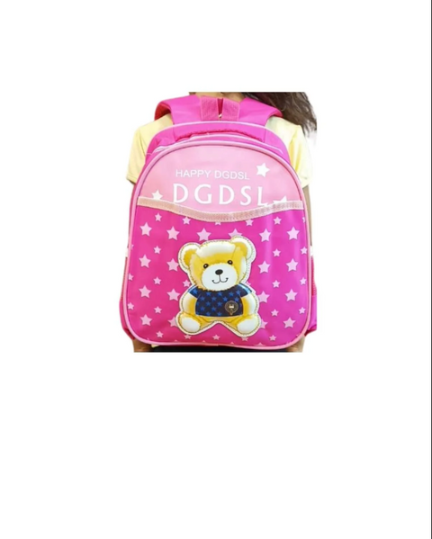 SD Girl's Fuchsia Bear Print Backpack 34x26x10cm | SD In Lebanon
