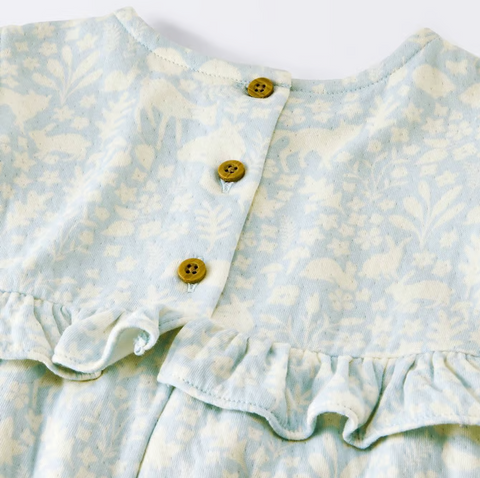 Cloud Island Baby Girl's Baby Blue & White Sleeveless Overall | Cloud Island In Lebanon