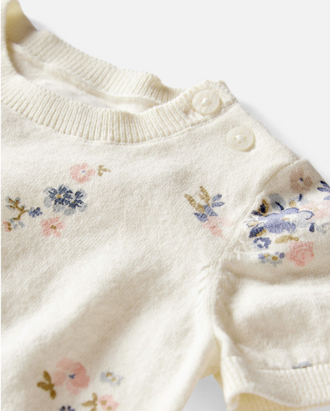 Carter's Baby Girl's Off White Little Planet 2-Piece Organic Cotton Floral-Print Short Set | Carter's In Lebanon