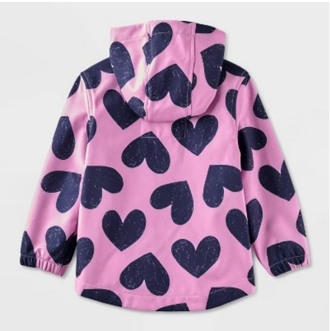 Cat & Jack Girl's Purple Heart Printed Softshell Jacket | Cat & Jack In Lebanon