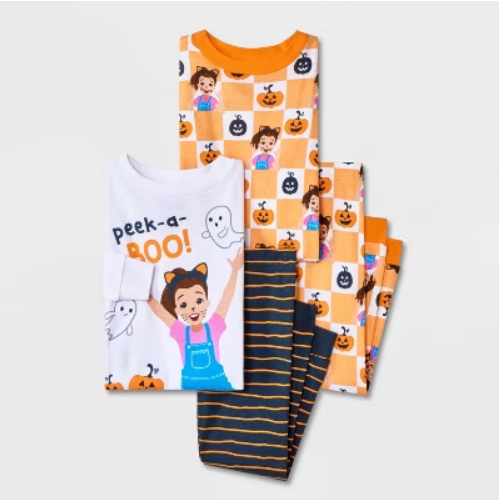 Ms. Rachel Baby Boy's Multicolor 4 pcs Cotton Long Sleeve Halloween Pajama Set | Ms. Rachel In Lebanon
