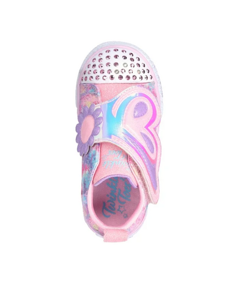Skechers Baby Girl's Multi Pink  Twinkle Toe Butterfly Swirl Sneakers   | Skechers  in Lebanon
