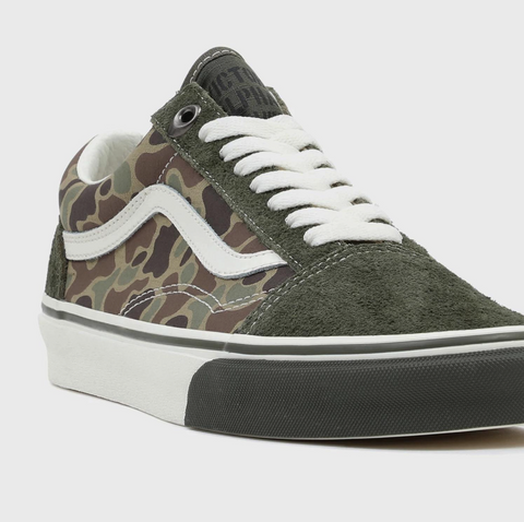 Vans Men's Olive Green Camo Old Skool Sneakers | Vans In Lebanon