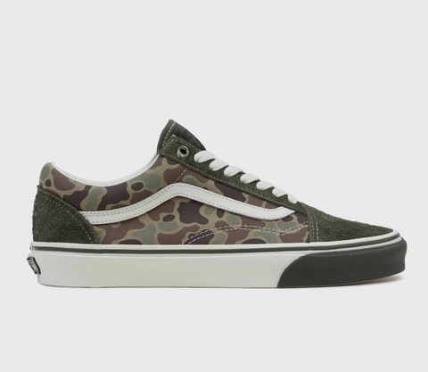 Vans Men's Olive Green Camo Old Skool Sneakers | Vans In Lebanon