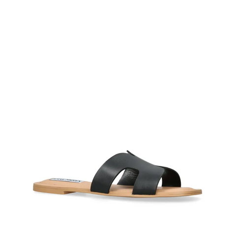Steve Madden Women's Black Leather Zarnia Sandals |  Steve Madden in Lebanon