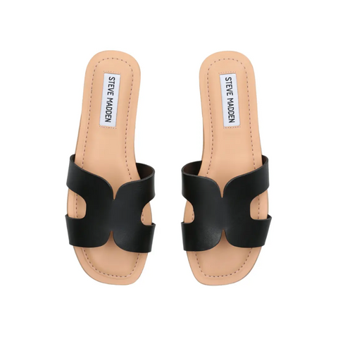 Steve Madden Women's Black Leather Zarnia Sandals |  Steve Madden in Lebanon