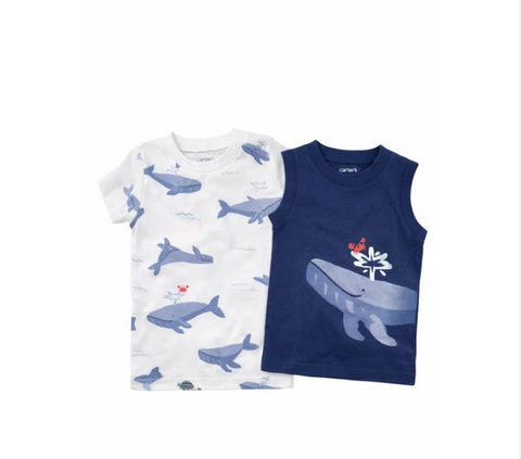 Carter's Boy's Navy & White Pack Of 2 T-Shirt & Tank Top | Carter's In Lebanon